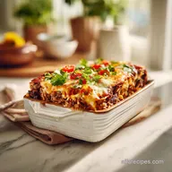 Beef Enchilada Casserole Baked for 8 Servings