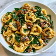 Cheese Tortellini with Mushrooms: 25 Min