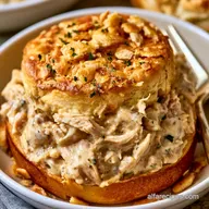 Creamy Hot Shredded Chicken Sandwiches