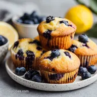 Lemon Blueberry Muffins with Greek Yogurt