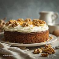 Moist Carrot Cake with Cream Cheese Frosting and Walnuts Ready in 1 Hour