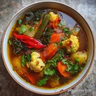 Spiced Veg Soup with Coconut Milk for 4 Servings
