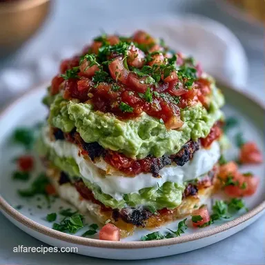7 Layer Bean Dip in 15 Minutes Recipe Card