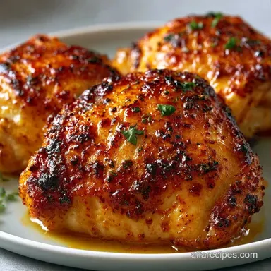 Air Fryer Chicken Thighs in 30 Minutes Recipe Card