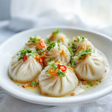 Nepali Momo Recipe: Authentic Steamed Dumplings for 4 Servings Recipe Card