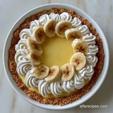 Banana Cream Pie Recipe for 8 Servings Recipe Card