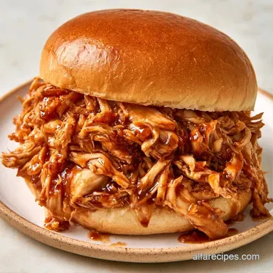 BBQ Shredded Chicken Sandwich: Tender Recipe Card