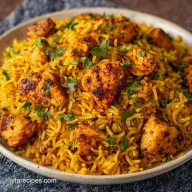 Chicken Biryani Recipe for 8 Servings Recipe Card