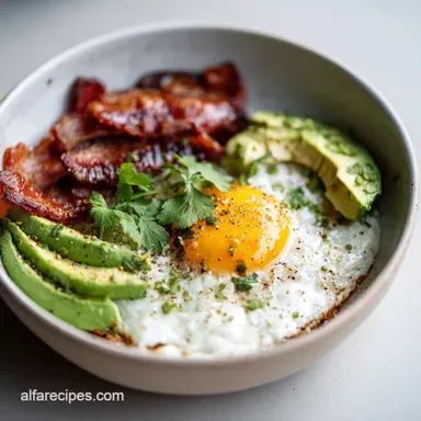 Chorizo Breakfast Bowls with Poached Egg in 45 Mins Recipe Card
