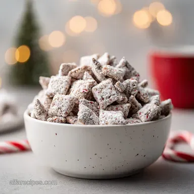 Christmas Muddy Buddies Mix Puppy Chow in 35 Minutes Recipe Card
