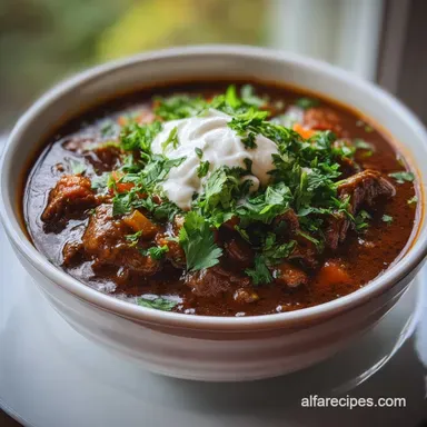 Classic Slow Cooker Beef Chili: Slow Cooked Flavor Recipe Card