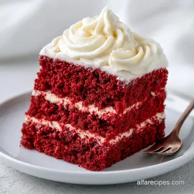 College Color Velvet Cake for 15 Slices Recipe Card