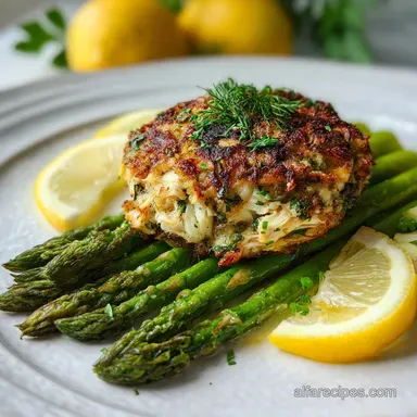 Crab Cake Side Dish with Lemon Asparagus