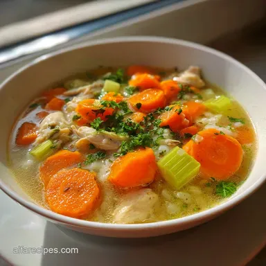 Creamy Chicken Rice Soup for 8 Servings