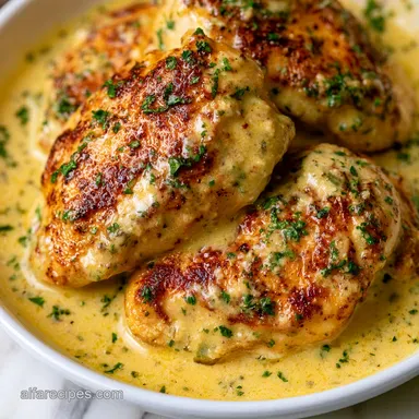 Creamy Garlic Parmesan Chicken: Pan-Seared Recipe Card