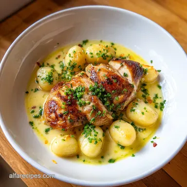 Lemon Chicken Gnocchi in 30 Minutes Recipe Card