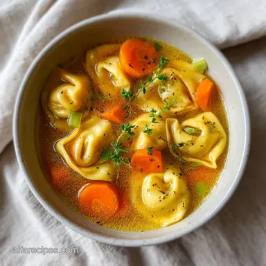 Easy Chicken Tortellini Soup: Creamy Recipe Card