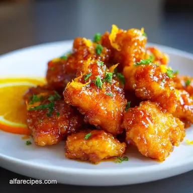 Easy Orange Chicken Recipe for 4 Servings Recipe Card