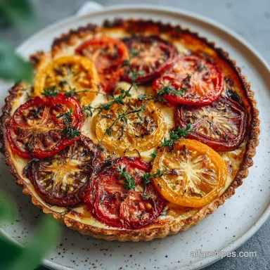 Easy Tomato Pie for 8 Servings with Fresh Beefsteak Tomatoes Recipe Card