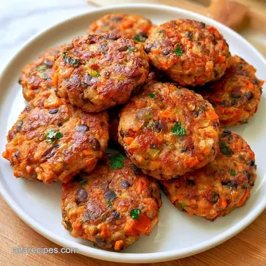 Easy Toddler Black Bean Cakes Meal Prep Recipe Card