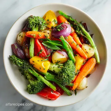 Vegetable Recipe with Garlic and Herbs: Roasted