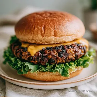 Black Bean Burgers for 4 Servings Recipe Card