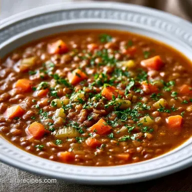 Lentil Bean Soup for 6 Servings