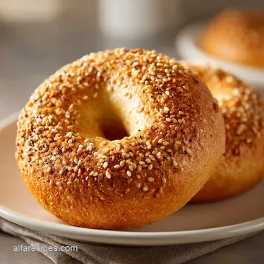 Homemade Bagel Recipe with Chewy Crust in 2 Hours 10 Minutes Recipe Card