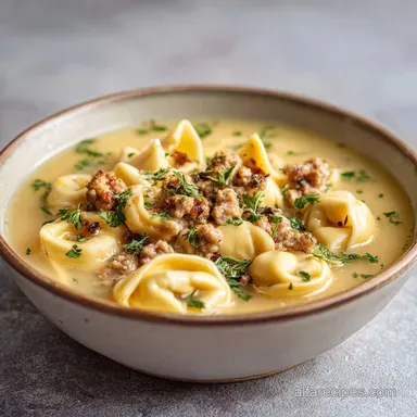 Creamy Italian Sausage Tortellini Soup