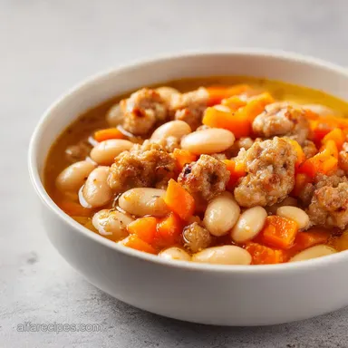 Italian Sausage White Bean Soup: Creamy Recipe Card