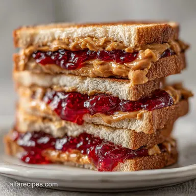 Low Calorie Peanut Butter and Jelly Sandwich for Meal Prep Recipe Card