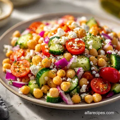 Mediterranean Chickpea Salad with Feta
