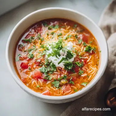 Mexican Fideo Soup Recipe: 30 Min Recipe Card