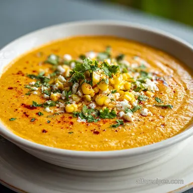 Mexican Street Corn Soup with Chicken in 40 Min Recipe Card