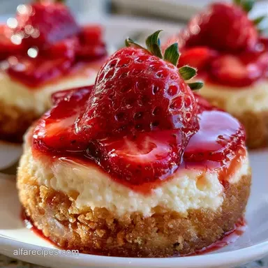 Mini Strawberry Cheesecake Bites for 12 Recipe Card