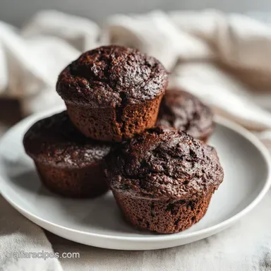 Chocolate Zucchini Muffins for 12 Servings: Moist and Tender