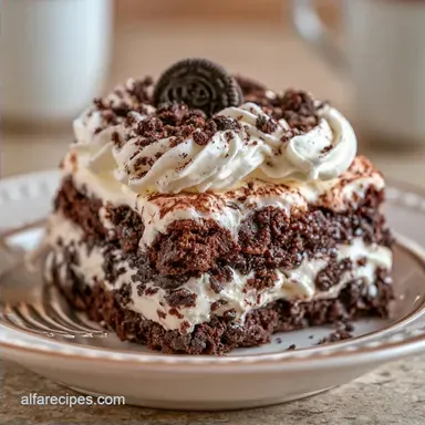 Easy No Bake Dessert Lasagna with Oreos
