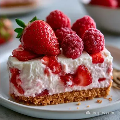 No Bake Strawberry Dessert for 8 Slices