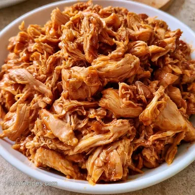 Oven Shredded Chicken in 35 Minutes Recipe Card
