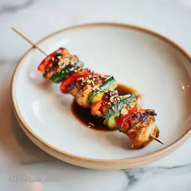 Paleo Chicken Yakitori Skewer with Ginger for 4