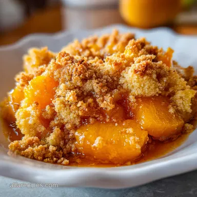 Peach Cobbler Dump Cake with Cake: Buttery, Golden Crust Recipe Card