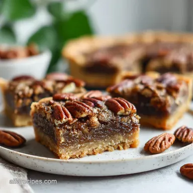 Pecan Butter Tart Squares with Shortbread Crust in 65 Minutes