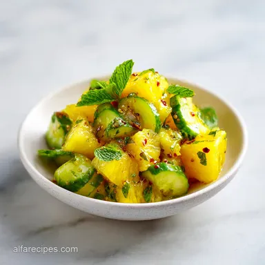 Pineapple Cucumber Salad in 10 Minutes Recipe Card