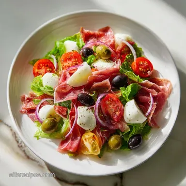 Antipasto Salad in 15 Minutes Recipe Card