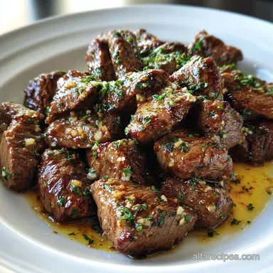 Beef Sirloin Tips Pan-Seared in 20 Minutes Recipe Card