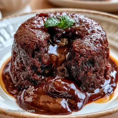 Rich Chocolate Lava Cake for 4 Servings Recipe Card