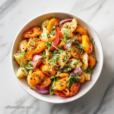 Warm Roasted Fall Vegetable Pasta Salad for 6 Servings