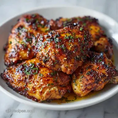 Roasted Garlic Chicken Thighs: Crispy Recipe Card