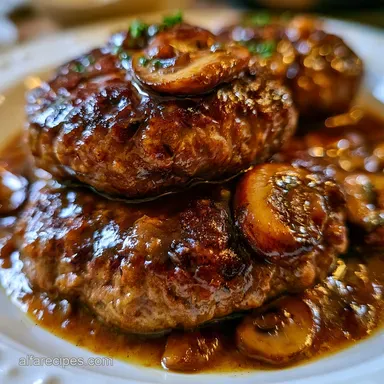 Salisbury Steak in 30 Minutes Recipe Card