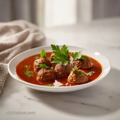Meatball Soup for 6 Servings Recipe Card